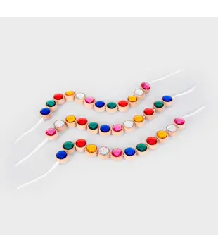 Houten Glitterstenen Rijgkralen (36-delig)