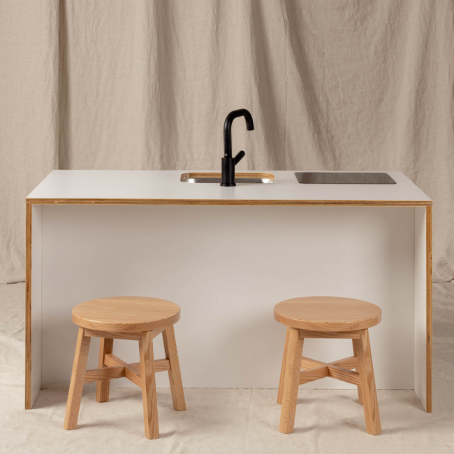 Kids By Design - Kookeiland & Krukjes Set - Wit - Dreumes (3-delig)