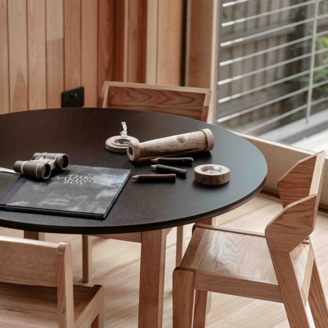 Kids By Design - Tafel Rond (Ø 90cm ) - Zwart  - BSO (H58 cm)