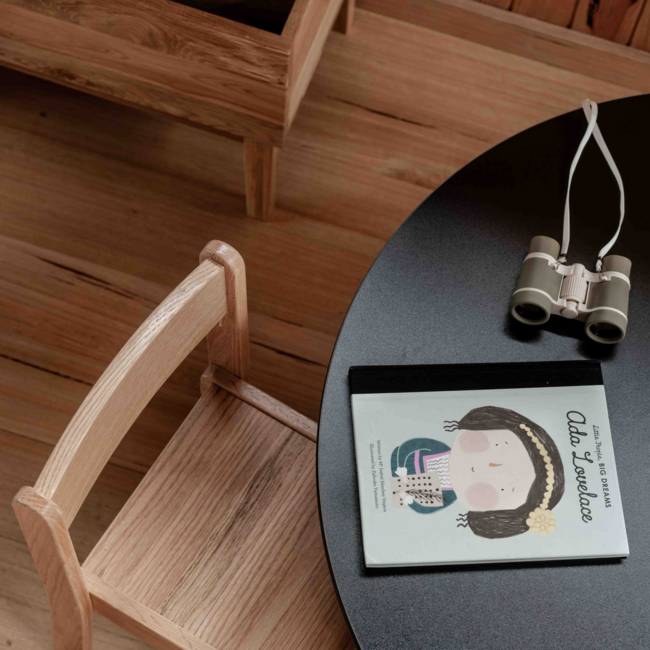 Kids By Design - Tafel Rond Set Zwart (Ø 90cm ) - BSO (5-delig)