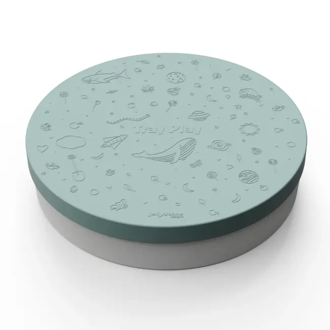 Jellystone - Play Tray met Deksel - Salie
