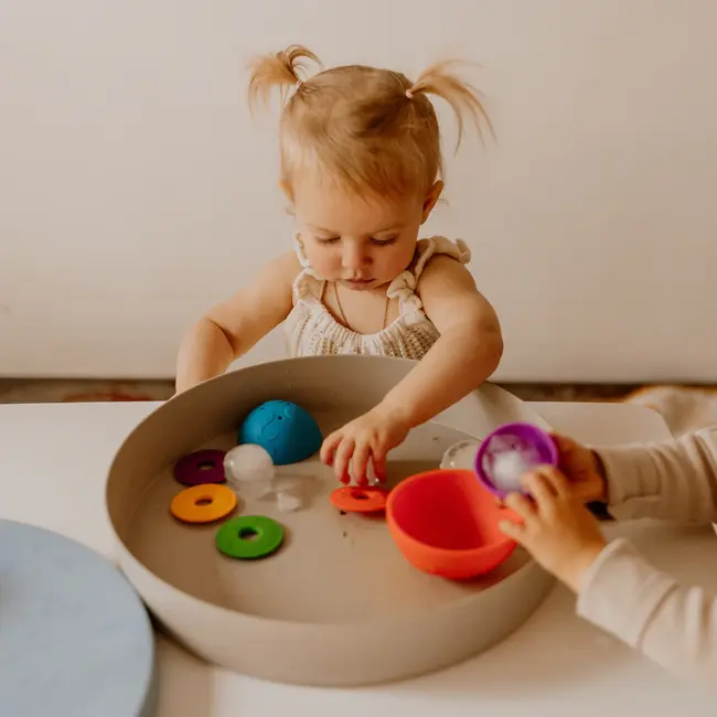 Jellystone - Play Tray met Deksel - Salie
