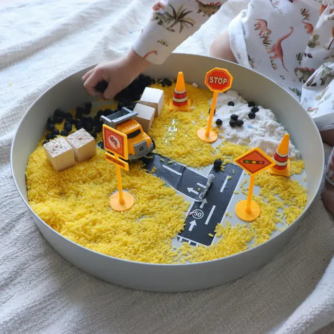 Jellystone - Play Tray met Deksel - Salie