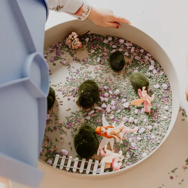 Jellystone - Play Tray met Deksel - Salie