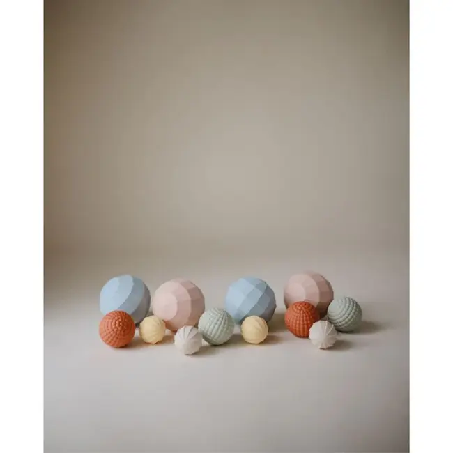 Mushie - Sensorische Ballen Set - Blue (3-delig)