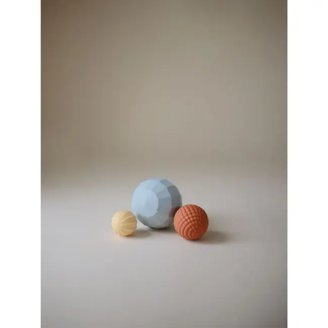 Mushie - Sensorische Ballen Set - Blue (3-delig)