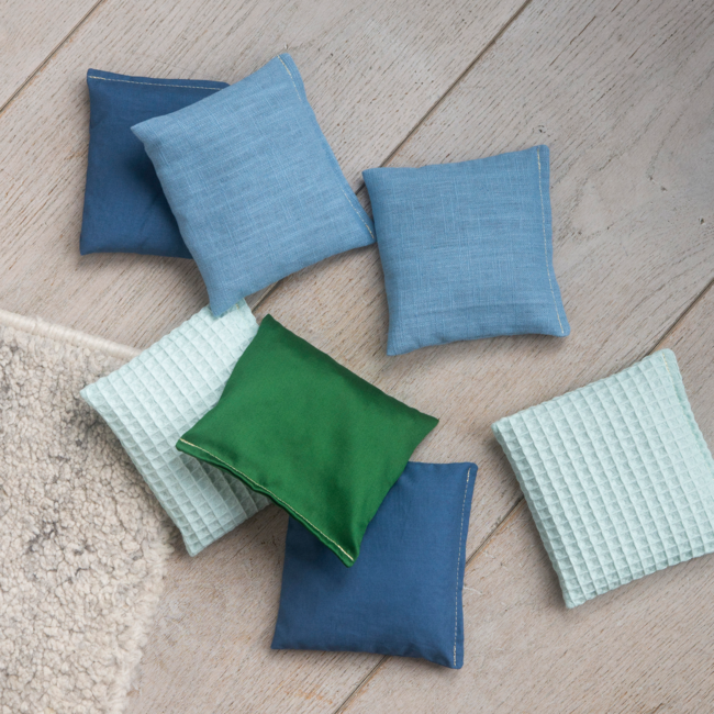Little Botanic label - Sensorische pittenzakjes - Waters & Greens (7-delig)
