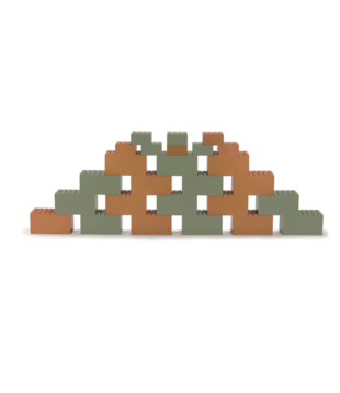 Grote Blokken Oranje en Groen (26-delig)