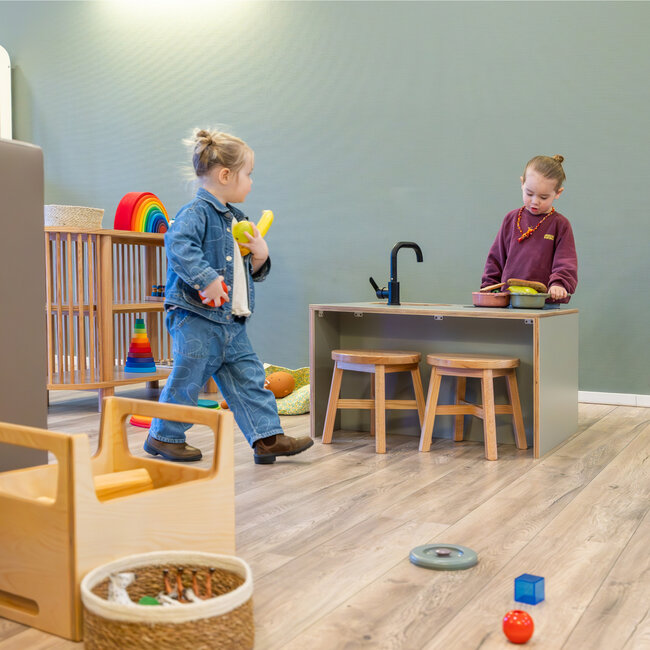 Kids By Design - Kookeiland & Krukjes Set - Sage Groen - Peuter (3-delig)