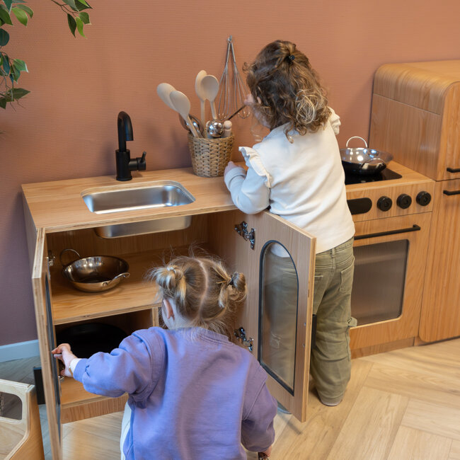 Kids By Design - Keuken Design - Eiken Naturel - Complete Set (3-delig)