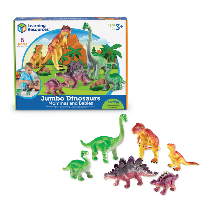 Learning Resources - Jumbo Dino's Mama's & Baby's (6-delig)