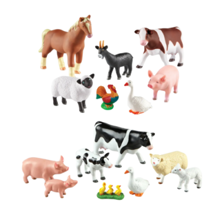 Learning Resources Complete Set Jumbo Boerderij Dieren Mama's & Baby's (15-delig)