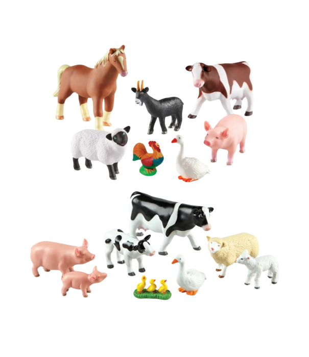 Learning Resources Learning Resources - Complete Set Jumbo Boerderij Dieren Mama's & Baby's (15-delig)