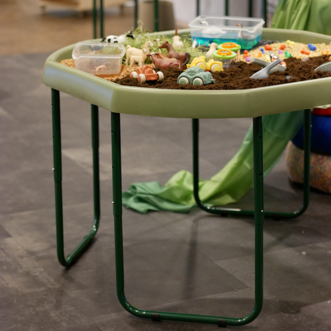Cosy - Tuff Tray Loose Parts Tafel - Ijzer Groene Spot