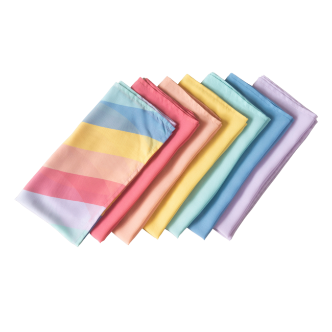 Little Botanic Label - Playcycle Speeldoek Set Pastel 6-delig + Waves (65 cm )