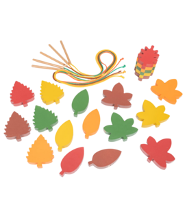 Houten Bladeren Rijgset (25-delig)