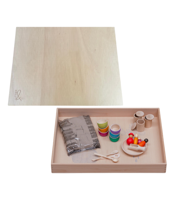 JUTTER & Co. JUTTER & Co. | Complete Set - Houten Deksel - Houten Gevulde Speelbak
