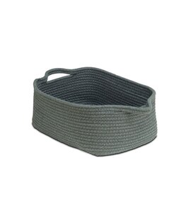Lage Opbergmand van Touw (Donkergrijs)
