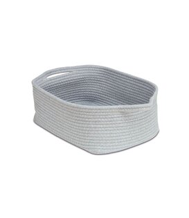 Lage Opbergmand van Touw (Lichtgrijs)