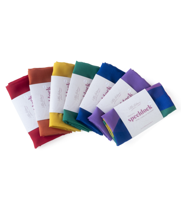 Little Botanic Label Little Botanic Label - Playcycle Speeldoek Set Regenboog 6-delig + Waves (65 cm)