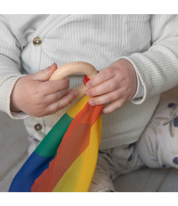 Little Botanic Label Little Botanic Label - Playcycle Speeldoek Waves Regenboog aan Houten Ring (30 cm)