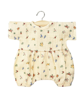 Poppen Kledingset - Kledingset met Lief Bloemenprint (pop 28 cm)
