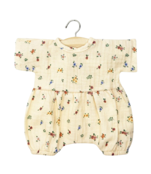 Poppen Kledingset - Kledingset met Lief Bloemenprint (pop 28 cm)