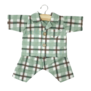 Minikane - Poppen Kledingset - Poppen Kledingset - Pyjama Groen Geruit (pop 34 cm)