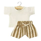 Minikane - Poppen Kledingset - Gestreepte Broek en Ecru Shirt (pop 34 cm)