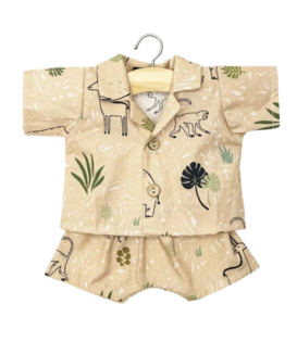 Poppen Kledingset - Pyjama Savanne (pop 34 cm)