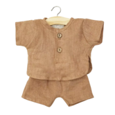 Minikane - Poppen Kledingset - Broek en Shirt Taupe (pop 34 cm)