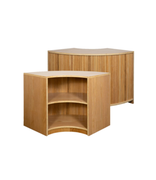 Hoek Kast Design Blank Hout