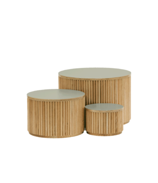 Ronde Tafels Design Sage Groen (3-delig)