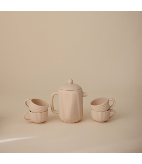Mushie Mushie - Siliconen Thee Servies Sand (4-delig)
