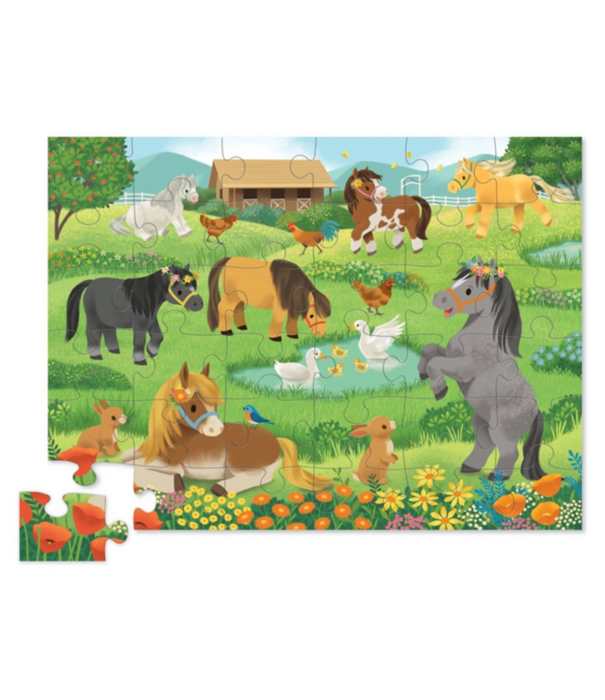 Crocodile Creek Crocodile Creek - Vloerpuzzel - Pretty Ponies (36-delig) | 3+
