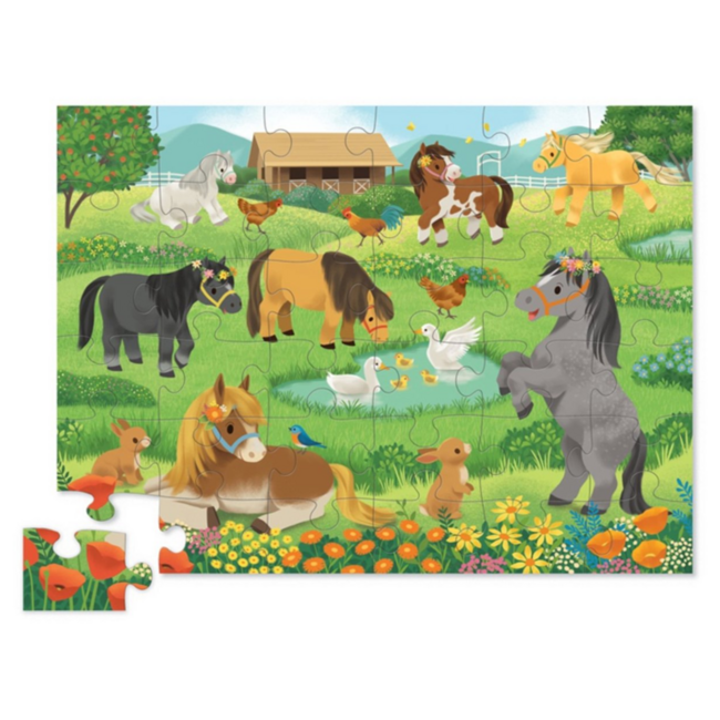 Crocodile Creek - Vloerpuzzel - Pretty Ponies (36-delig) | 3+