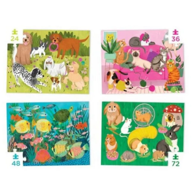 Crocodile Creek - 4-in-1 Puzzel - Playful Pets| 4+