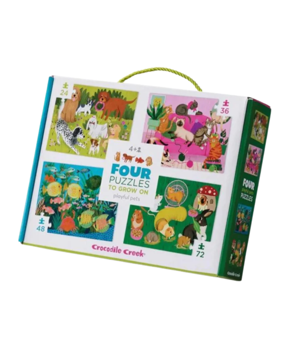Crocodile Creek Crocodile Creek - 4-in-1 Puzzel - Playful Pets| 4+