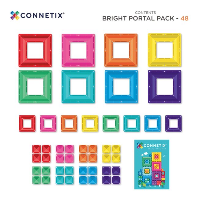 Connetix - Bright Portal Pack (48-delig)