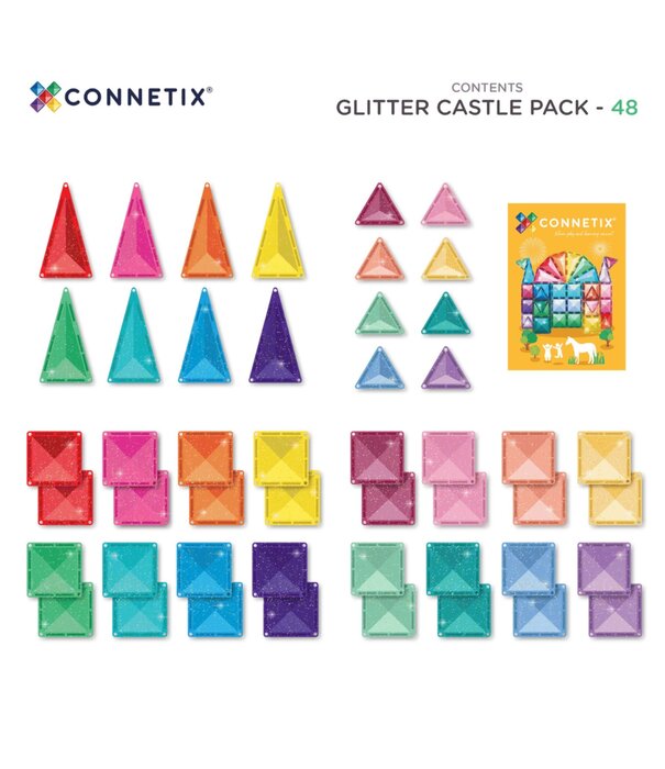 Connetix Connetix - Glitter Castle Pack (48-delig)