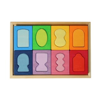 Grimm's  Puzzel Gekleurde Vormen (16-delig)