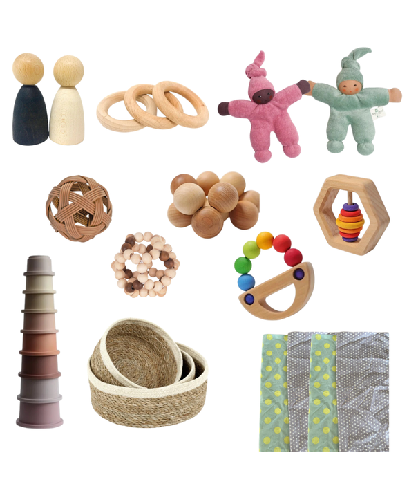 JUTTER & Co. JUTTER & Co. - Ready to Play  Speelpakket - Pikler Baby Mandje