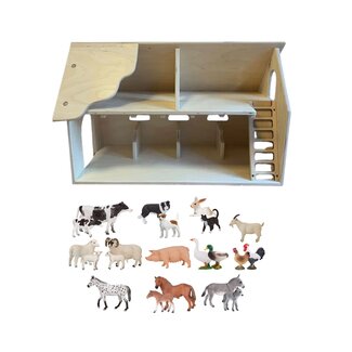 JUTTER & Co. Ready to Play Speelpakket - Van Dijk Toys Houten Boerderij Pakket Peuters & Kleuters