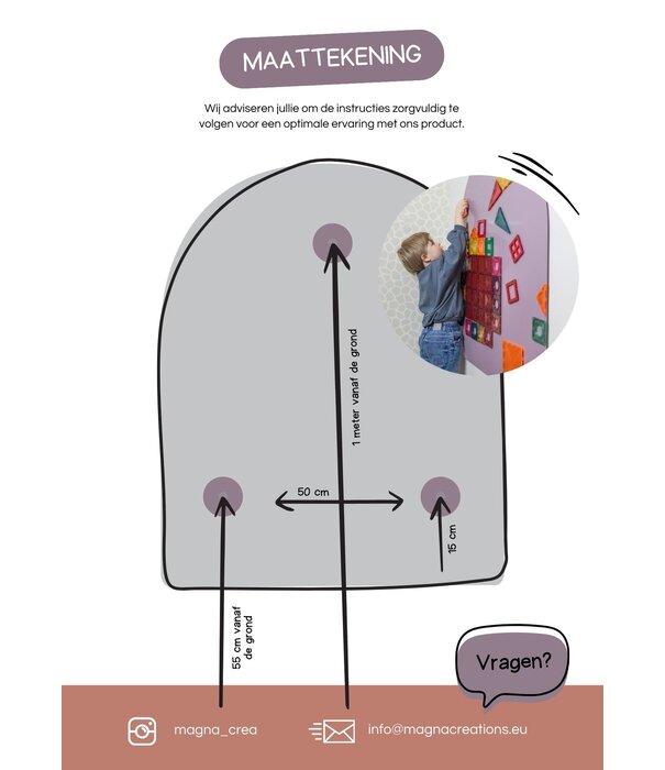 Magna Creations Wij Zijn Jong ACTIE! Magneetboogset - Paars & Regenboog Connetix (102-delig)
