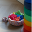 Little Botanic label - Sensorische Pittenzakjes - Regenboog (6-delig) + Waves