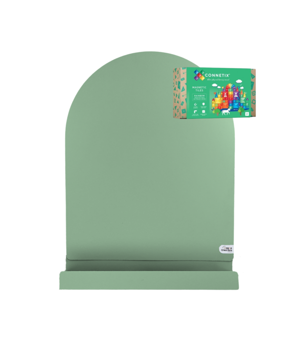 JUTTER & Co. JUTTER & Co. || Ready to Play Speelpakket - Magneetboog + Opbergschap L Groen + Connetix Regenboog (102-delig)