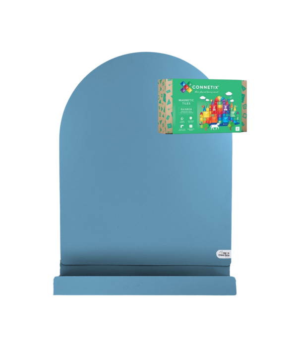 JUTTER & Co. JUTTER & Co. || Ready to Play Speelpakket - Magneetboog + Opbergschap L Blauw + Connetix Regenboog (102-delig)