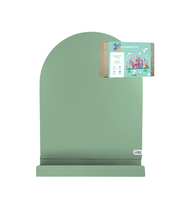 JUTTER & Co. JUTTER & Co. || Ready to Play Speelpakket - Magneetboog + Opbergschap L Groen + Connetix Pastel (120-delig)