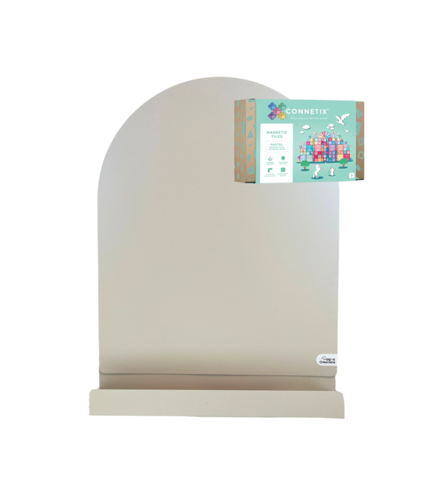 JUTTER & Co. JUTTER & Co. || Ready to Play Speelpakket - Magneetboog + Opbergschap L Mushroom + Connetix Pastel (120-delig)