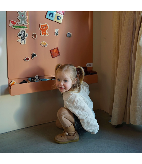 JUTTER & Co. JUTTER & Co. || Ready to Play Speelpakket - Magneetboog + Opbergschap L Perzik + Connetix Pastel (120-delig)